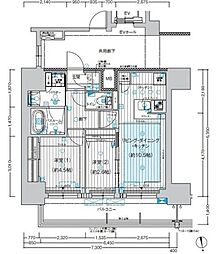 プレサンスレイズ千種今池II 2LDKの間取図画像