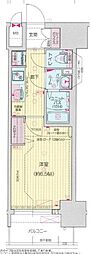 プレサンス伏見アーバンベース 1Kの間取図画像