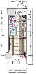 プレサンス丸の内アドブル 1Kの間取図画像