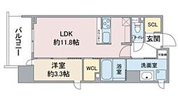 URBAN-HEALHISAYAODORIPARK 1LDKの間取図画像