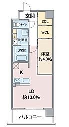 Vert桜 1LDKの間取図画像