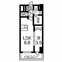 愛知県名古屋市昭和区福江１丁目（賃貸マンション1LDK・4階・30.68㎡） その2