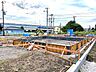 外観：5号棟　基礎開始しました