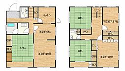 西宮市青葉台1丁目　戸建て 5LDKの間取り