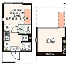 スカイテラス曳舟 102 ｜ 東京都墨田区東向島２丁目（賃貸アパート1R・1階・11.70㎡） その2