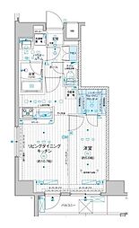 メインステージ入谷ＩＶ 11階1LDKの間取り