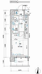 メインステージ押上IV 3階1Kの間取り
