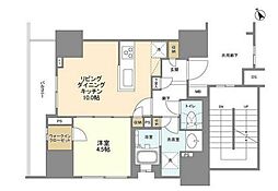 ＢＬＥＳＳ蔵前 9階1LDKの間取り