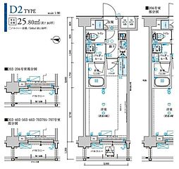 メインステージ森下駅前 6階1Kの間取り