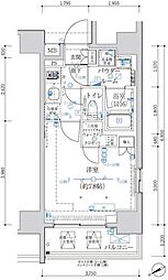 ARTESSIMOLUXE 1Kの間取図画像