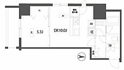 ハーモニーレジデンス菊川ステーションフロント 1LDKの間取図画像
