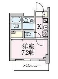 ブランシュワ 1Kの間取図画像
