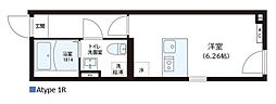 レピュア錦糸町レジデンスII ワンルームの間取図画像