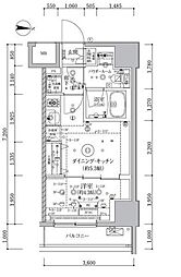 ARTESSIMOCLAIRTORTE 1DKの間取図画像