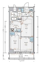 MAXIV竹ノ塚 2DKの間取図画像