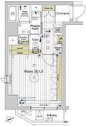 ブライズ浅草 1Kの間取図画像