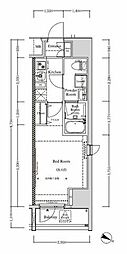 スクエアシティ三ノ輪 1Kの間取図画像
