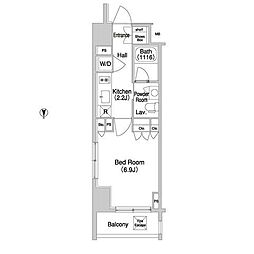 COMFORIA門前仲町 1Kの間取図画像