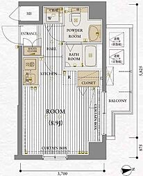 REONE清澄白河 ワンルームの間取図画像