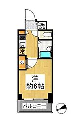 ガーラ・シティ門前仲町 1Kの間取図画像