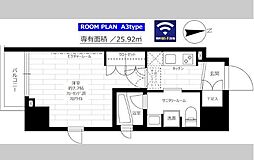 ステージグランデ新御徒町アジールコート 1Kの間取図画像