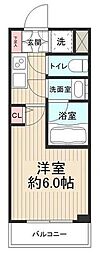 ライジングプレイス綾瀬 1Kの間取図画像
