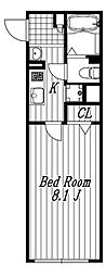リーリオ堀切 1Kの間取図画像