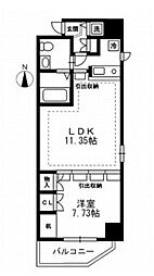 RESIDIA上野御徒町 1LDKの間取図画像