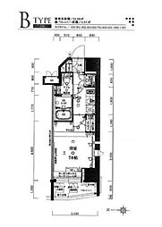 プレスタイル入谷2 1Kの間取図画像