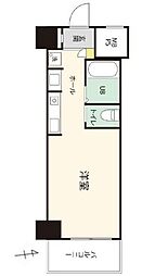 ダイアパレス東神田 ワンルームの間取図画像