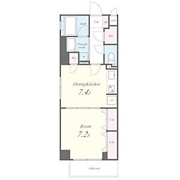 シャルマンドミール 1LDKの間取図画像