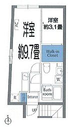 アリュール砂町銀座 1LDKの間取図画像