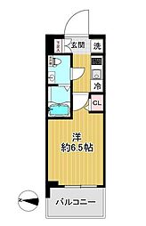 SHOKENResidence亀有 1Kの間取図画像