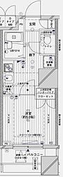 メインステージ両国 1Kの間取図画像