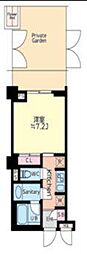 サンナッププラザ 1Kの間取図画像