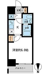 KDXレジデンス大島 1Kの間取図画像