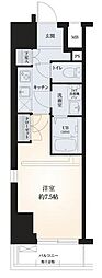 ライジングプレイス西浅草 1Kの間取図画像