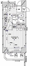 メインステージ両国 1Kの間取図画像
