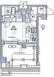 グランヴァン深川木場 1Kの間取図画像