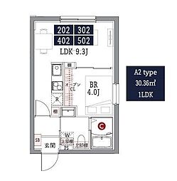 墨田区緑4丁目マンション 1LDKの間取図画像