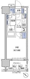 リビオメゾン勝どきnex 1Kの間取図画像