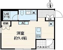 Skuld墨田緑 ワンルームの間取図画像
