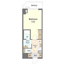 Genovia南千住4skygarden 1Kの間取図画像