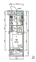 MAINSTAGE王子神谷 1Kの間取図画像