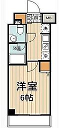 グラントゥルース門前仲町 1Kの間取図画像
