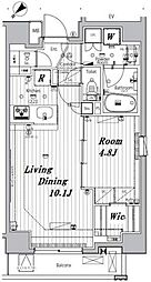 メイクスデザイン入谷アジールコート 1LDKの間取図画像
