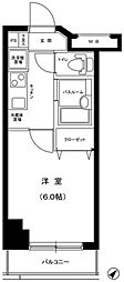 アフェクシオン日本橋人形町 1Kの間取図画像