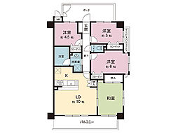 アエリア小田原浜町 4LDKの間取図画像