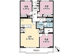 間取図画像 3LDK