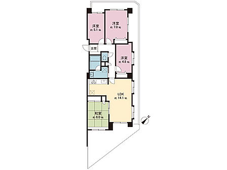 間取図です。図面と異なる場合は現況を優先させていただきます。